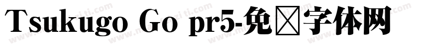 Tsukugo Go pr5字体转换